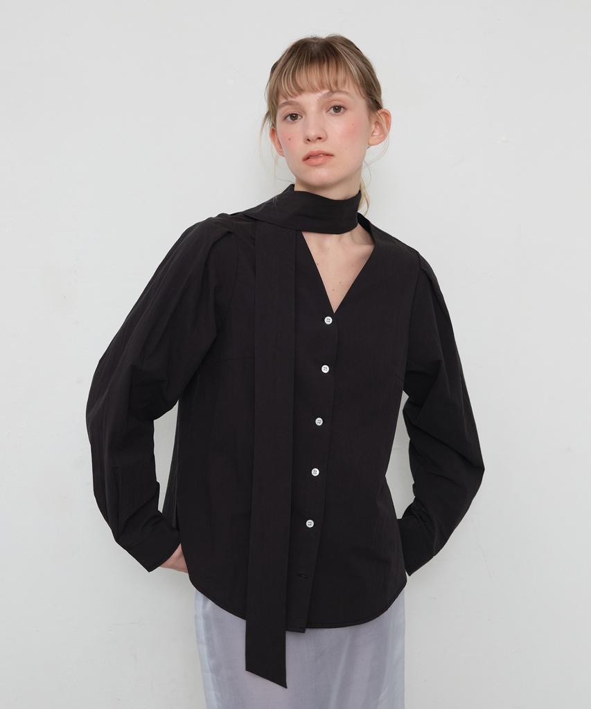 HANE Grace Tie Blouse_Black