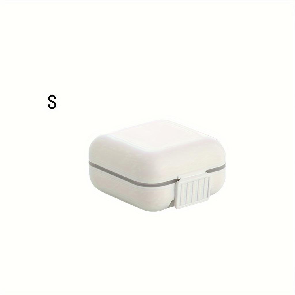 1pc Double Layer Japanese Style Portable Pill Box with Multi-grid and Double Seal - Convenient and Secure Medication Storage
