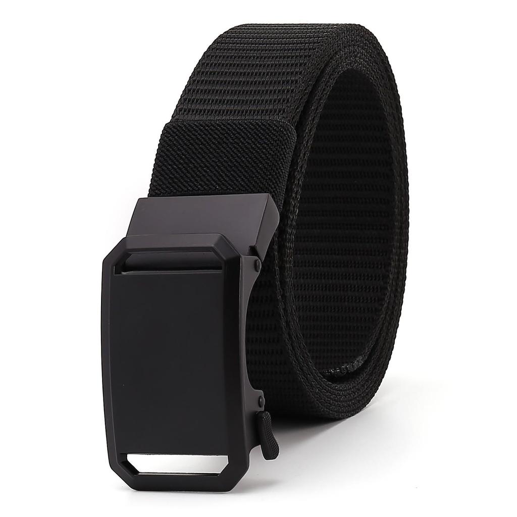 New Unisex Canvas Tactical Belt - No Metal Buckle, Woven Design, Ideal for Military Training.