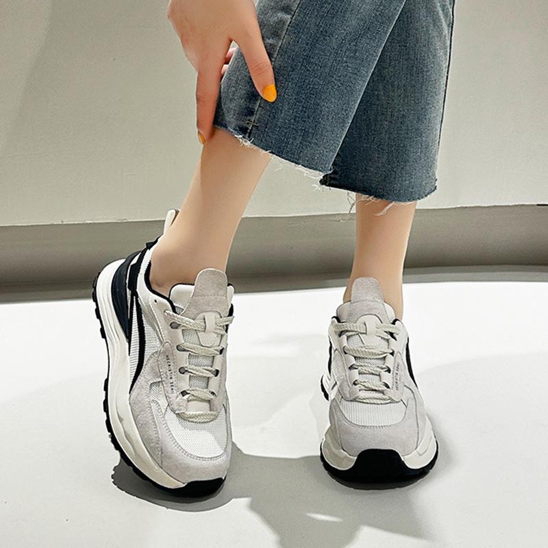 Summer Thick-soled Mesh Women's Shoes New Versatile Sports And Casual Shoes Running And Sports Sneakers Versatile Shoes 34-40