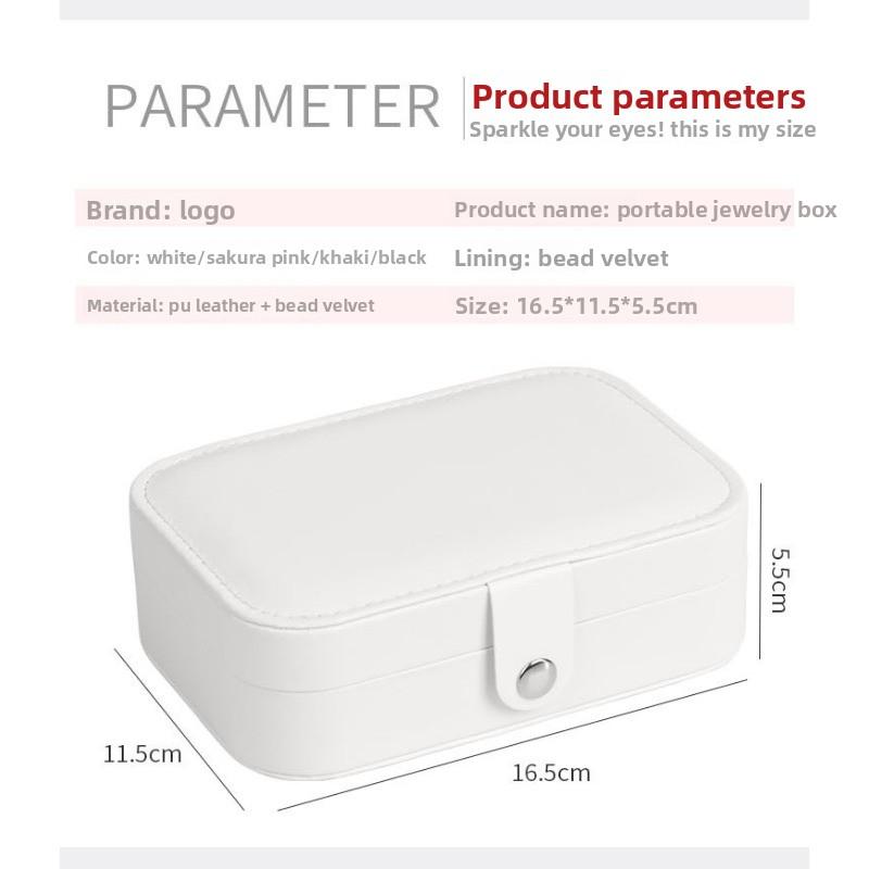 Jewelry box, jewelry organizer, multifunctional portable creative leather jewelry case, korean style accessories