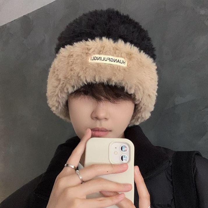WTEMPO Мужские вязаные шапки с искусственным мехом для защиты ушей, осенне-зимние, для улицы, для пары, ветрозащитные, холодостойкие, теплые шапки, шапки для велоспорта, лыжные шапки