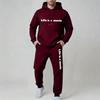 Mens Tracksuit Hooded Zip Sweatshirt Set Casual Sportswear 2 Piece Outfit