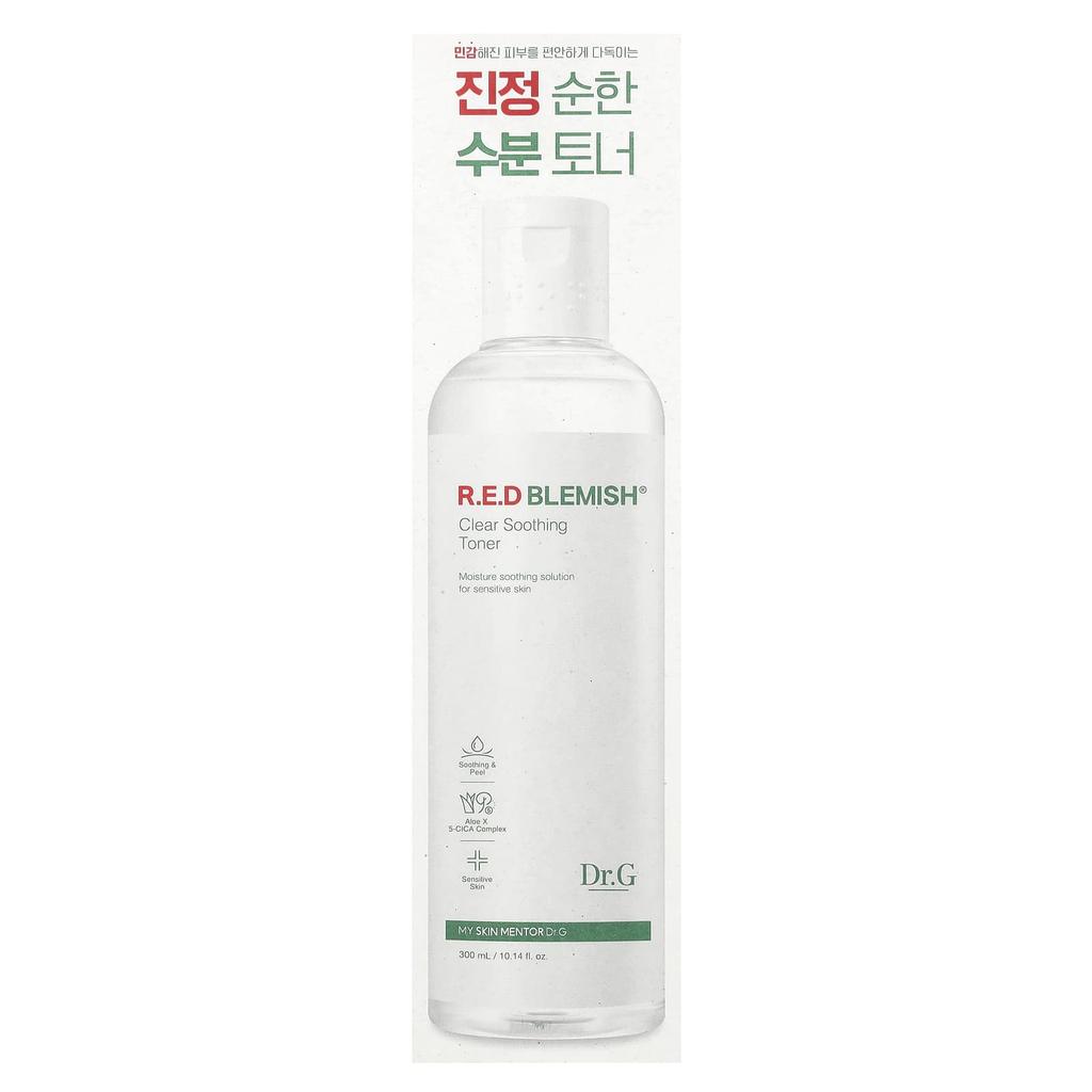 Dr. G, Red Blemish, Clear Soothing Toner, Sensitive Skin, 300Ml(10.14Fl Oz)
