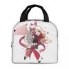 Charlie And Vaggie Valentines Hazbin Hotels Insulated Lunch Bag for Women Cooler Thermal Food Box Tote Lunch Boxes Container