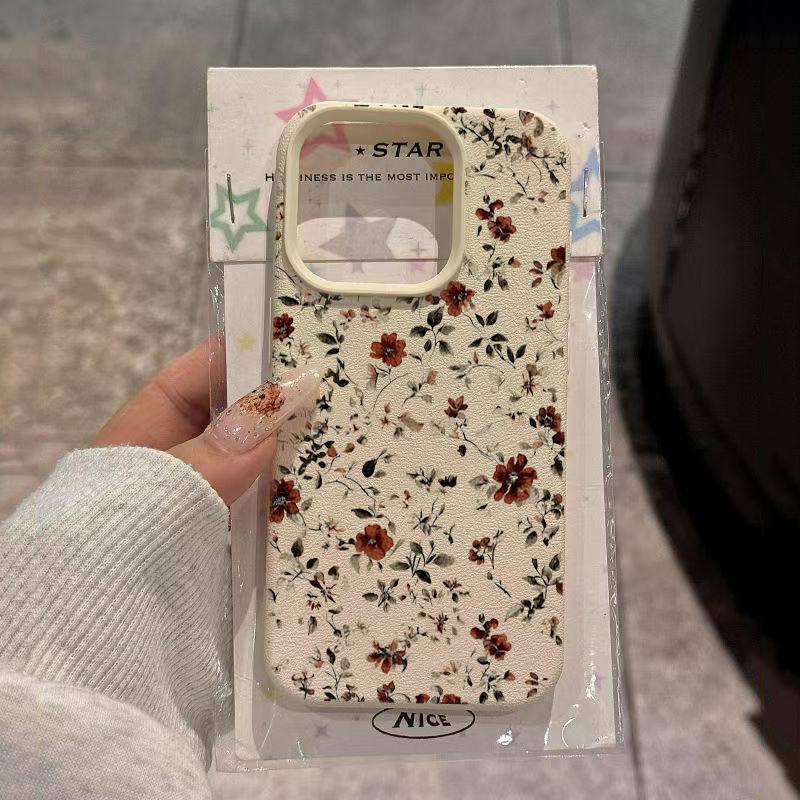 Милые цветочные стебли Эстетичные чехлы для телефона Для iPhone 17 16 15 14 13 12 11 Pro Max X XR XSMax 16E 16 Plus Ударопрочный мягкий ТПУ чехол