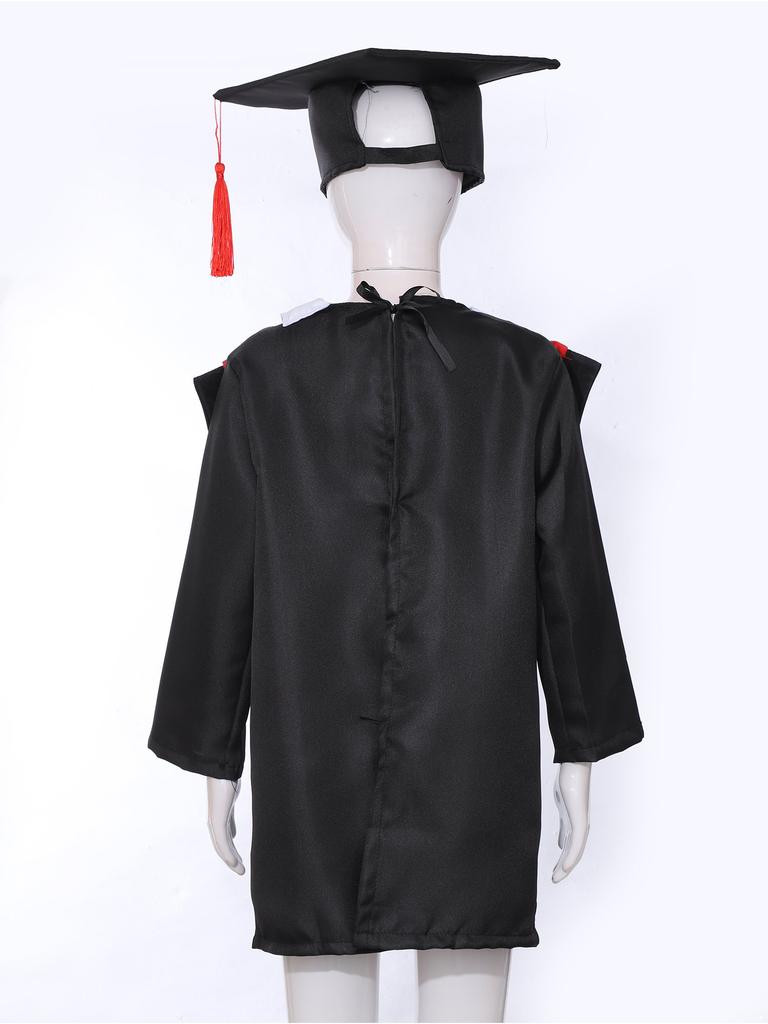 Выпускное платье, форма бакалавра, шляпа с кисточкой для детей, девочек и мальчиков, унисекс, детский сад, ученик начальной школы