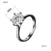 Fine Fashion Moissanite Jewelry Solitaire 2 Carat D Color S925 Sterling Silver Platinum Plated Prong Setting VVS1 Ring
