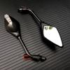 Motorcycle Led Turn Signals Rearview Mirror Scooter E -Bike Rear View Mirrors Back Side Convex Mirror 10mm E -Bike Motorbike