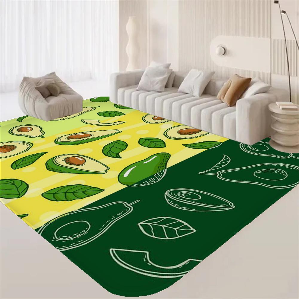 Avocado Room Mats Retro Multiple Choice Living Room Kitchen Rug Non-Slip Welcome Rug