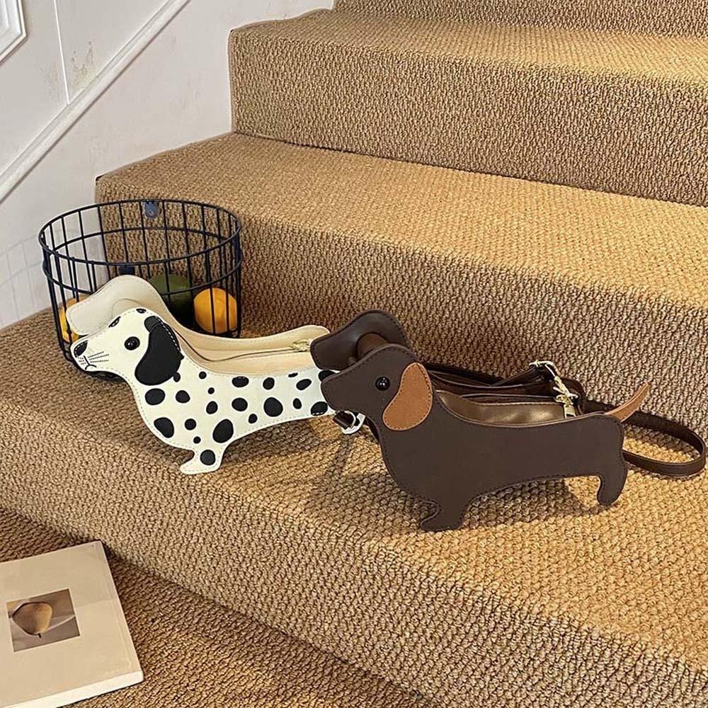 Трехмерная сумка-кроссбоди Такса большой вместимости, ретро-сумка для телефона, друзья