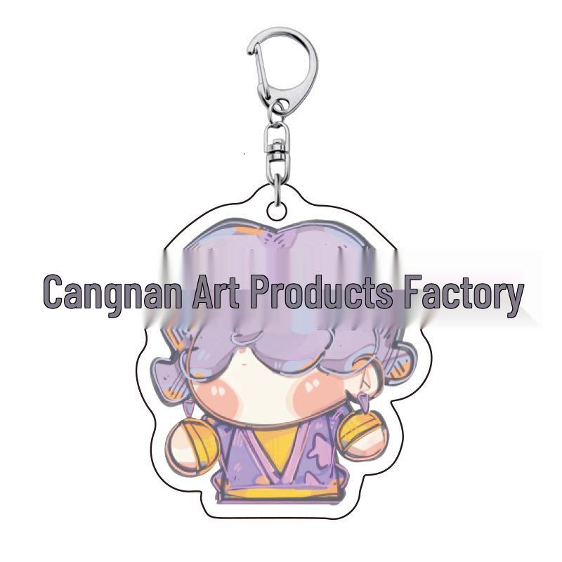 K-pop Брелок для ключей с женской группой «Охотники на демонов»: Милый акриловый брелок для школьной сумки Lumi, Zoe, Mira & Qin Yu