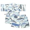 Jinbei Верх и низ для детей, мальчиков, кит, японский узор, ткань, сделано в Японии, хлопок, цвет слоновой кости 100% 100%