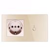 Smart Switch Socket Tempered Glass Panel Wall Mounted Touch Control Switch for Home Office