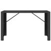 VidaXL Bar Table and Black Glass Top 185x80x110 Cm Poly Rattan, Party Table, Pub Table, Small Bar Table 362600