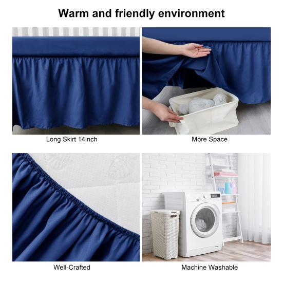 Пылезащитный чехол для кровати, простая установка, юбка для детской кроватки, мягкая эластичная юбка для постельного белья для детской кроватки для спальни