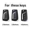 2, 3, 4 кнопки TPU чехол для автомобильного ключа чехол для Toyota Hilux Corolla Avensis Prado Fortuner RAV4 CHR Shell аксессуары