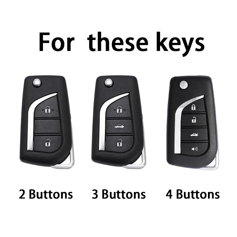 2, 3, 4 кнопки TPU чехол для автомобильного ключа чехол для Toyota Hilux Corolla Avensis Prado Fortuner RAV4 CHR Shell аксессуары