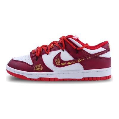 Кроссовки Dunk GS Свадебные, Благоприятные Дракон и Феникс Новый Китайский Стиль Низкие Кеды для Скейтборда Женские Бордовые FB9109-119(Команда886-)