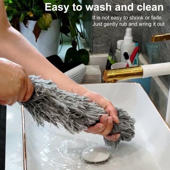 Extendable Microfiber Duster Brush with Retractable Handle Replaceable Brush Heads Multifunctional Cleaning Tool