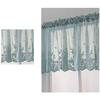 Window Curtain Short Kitchen Valance Drape Polyester Lace Flower Pattern Balcony Curtain for Home