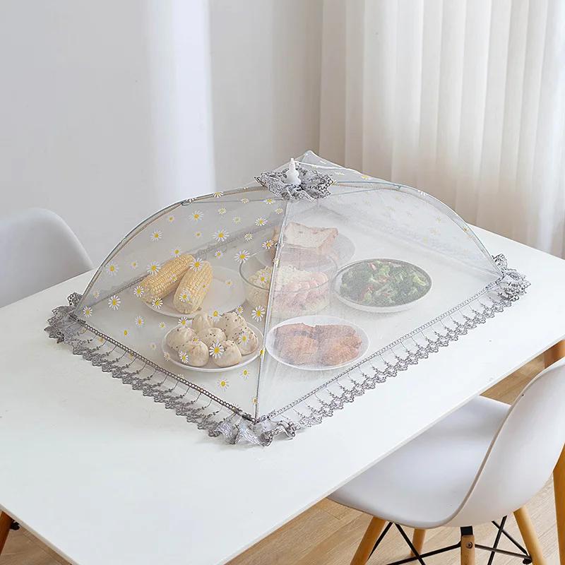 Чехлы для еды Складной обеденный стол Сетка Чехол для дома Еда Анти-мухи Москитная палатка Зонт для пикника Защитная сетка Кухонные принадлежности