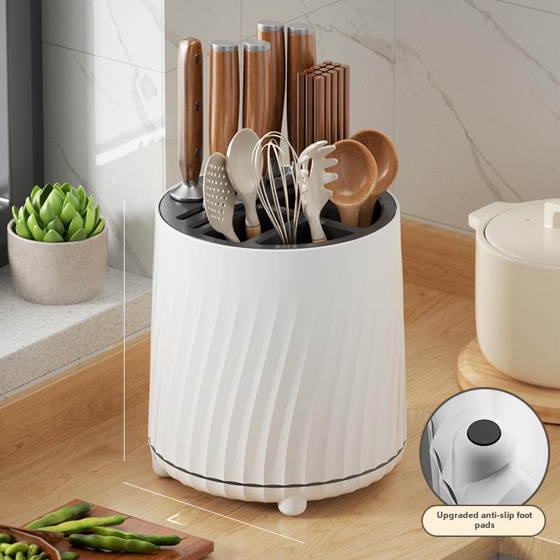 Multifunctional Rotating Knife and Utensil Organizer