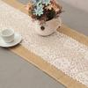 30X180Cm Burlap Lace Table Runner Natural Jute Rustic Wedding Decor