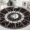 Mystery Constellation Printed Round Carpet Sun and Moon Living Room Rugs Camping Picnic Mats Anti-Slip Yoga Mat for Living Room