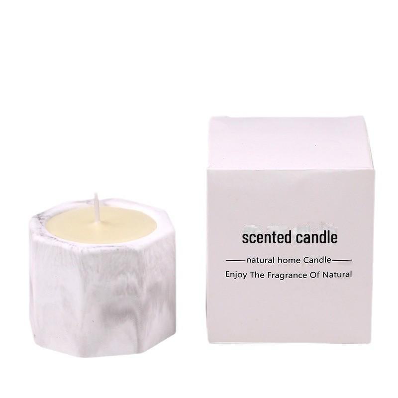 Восьмиугольная китайская свеча из гипса в форме чашки - соевый воск для ароматерапии с растительными эфирными маслами