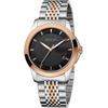 YA126410 Men's G-Timeless 38mm Black Face Two-Tone Watch