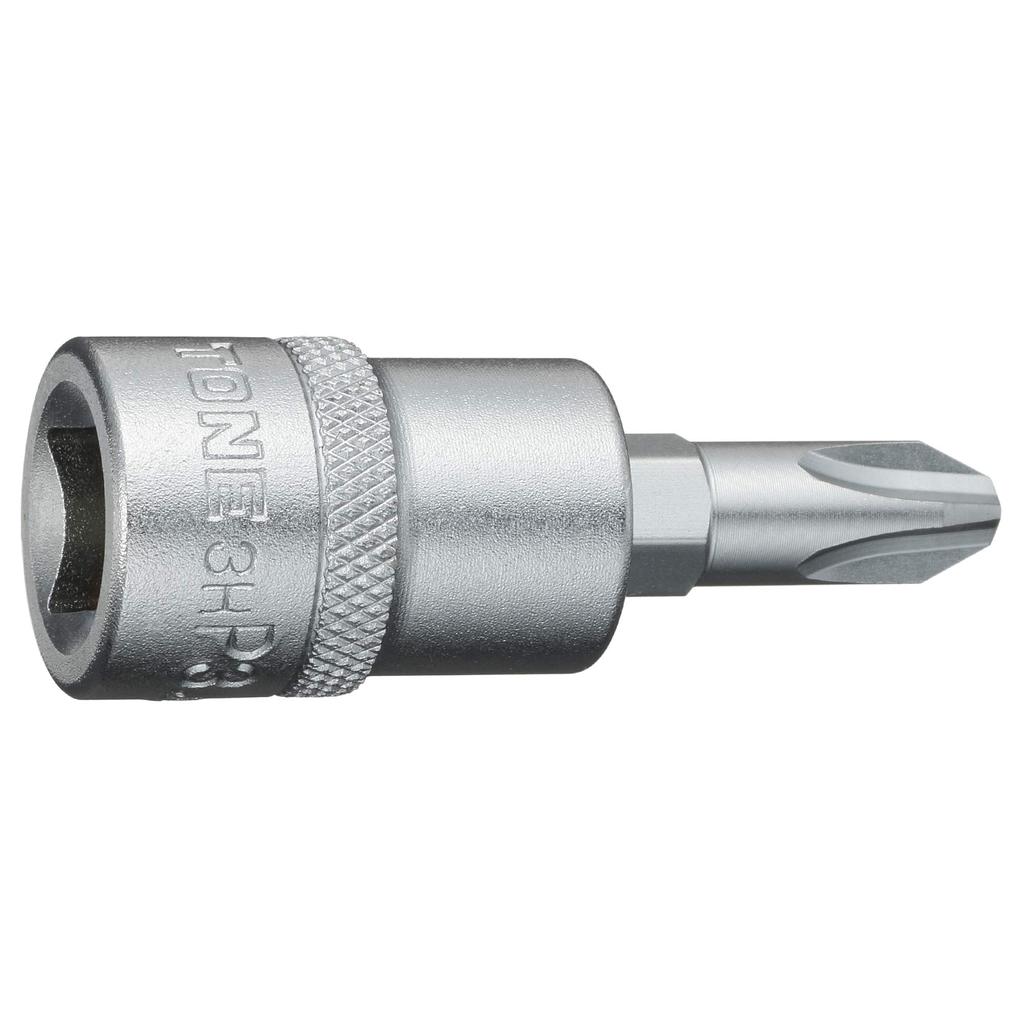 TONE Driver Bit Socket Drive 3H-P3 9.5mm (3/8") (+)No.3