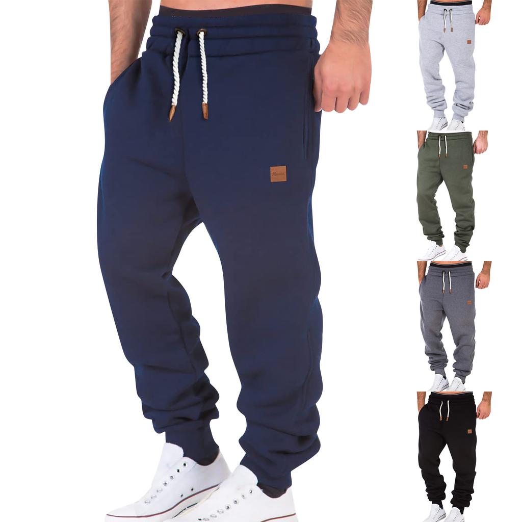 Fashion Men's Sport Color Bandage Casual Loose Sweatpants Drawstring Pant