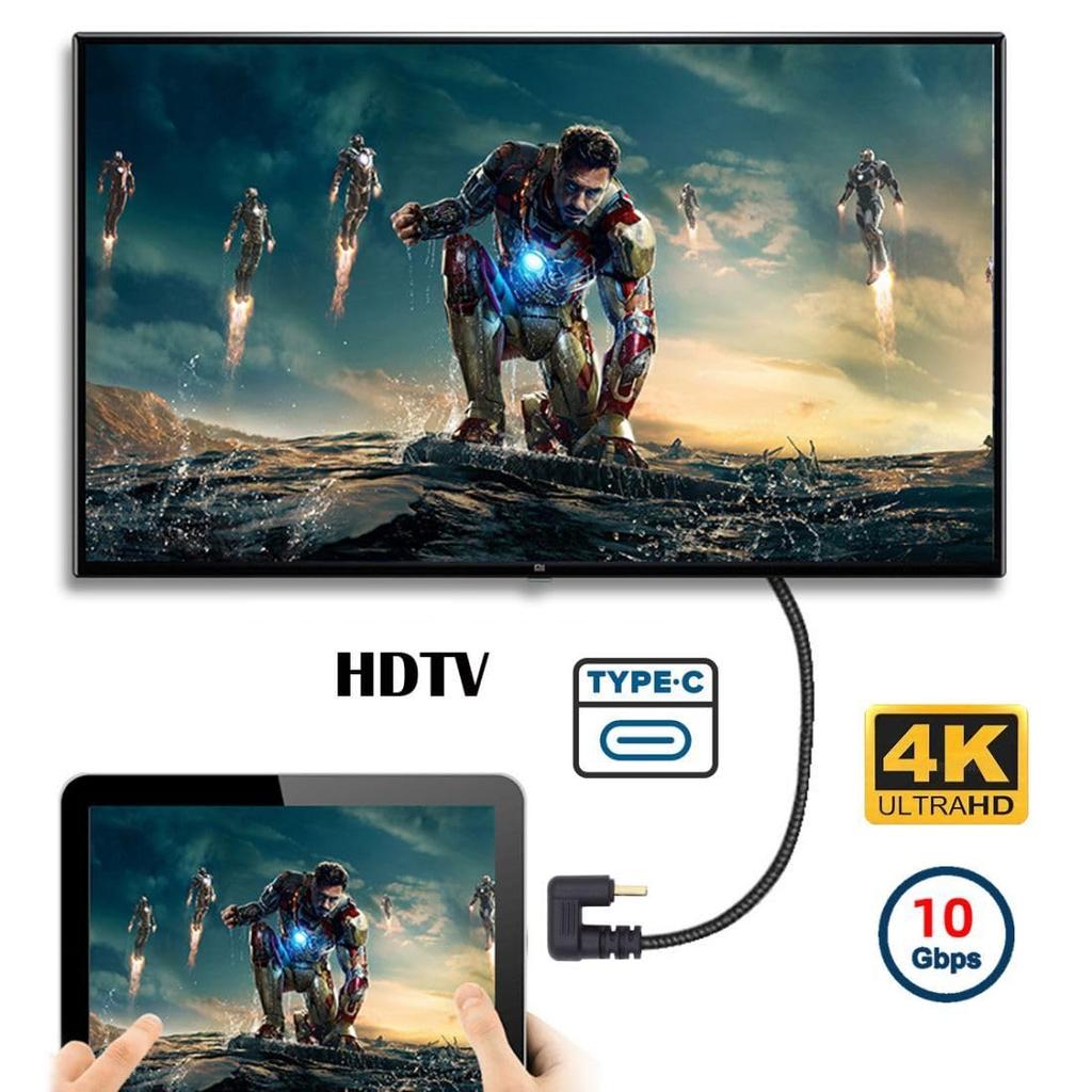 Chenyang USB Gen 2 10 Гбит/с USB C Папа к Маме 90 Градусов Прямой Угол Быстрая Зарядка Передача Данных Видео Кабель-удлинитель с Панельным Креплением 3.1 Отверстия,