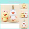Adorable Plush Duck Keychain Soft Short Plush Duck Animal Keyring For Bags And Gifts