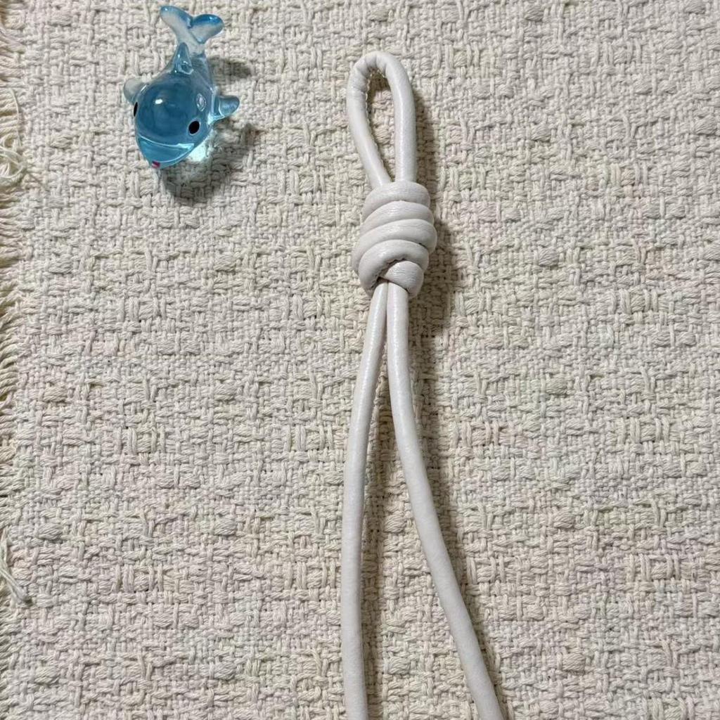 Стильный кожаный брелок для ключей автомобиля DIY с плетеным узлом из ПУ-веревки
