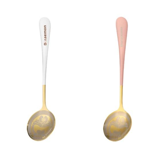 Ложка для супа с утолщенной длинной ручкой из нержавеющей стали Doraemon, милая кофейная ложка, столовые приборы для ресторана