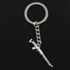 Fashion Sniper Rifle Gun 44x11mm Pendant 30mm Key Ring Metal Chain Men Car Gift Souvenirs Keychain