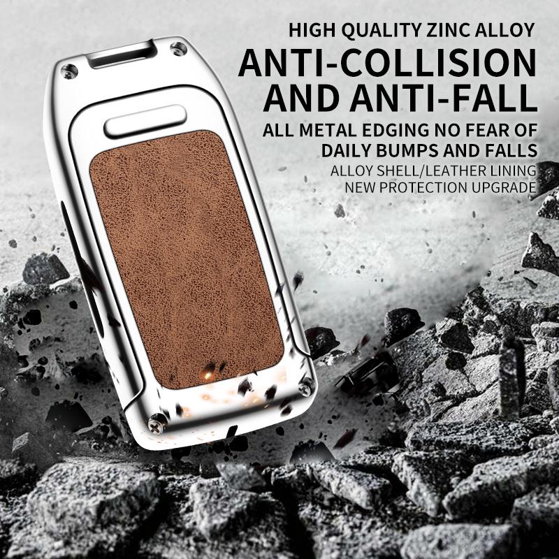 Новый чехол для дистанционного ключа из цинкового сплава, кожаный защитный чехол для Volvo XC60 V60 S60 S80 XC70 V40, автомобильные аксессуары для интерьера