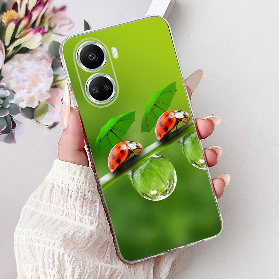 Прозрачный чехол для Huawei Nova 10SE BNE-LX1 BNE-LX3 BNE-AL00 Чехол-бампер для Huawei Nova 10 SE Роскошный Милый Мультяшный Кот Мягкий ТПУ