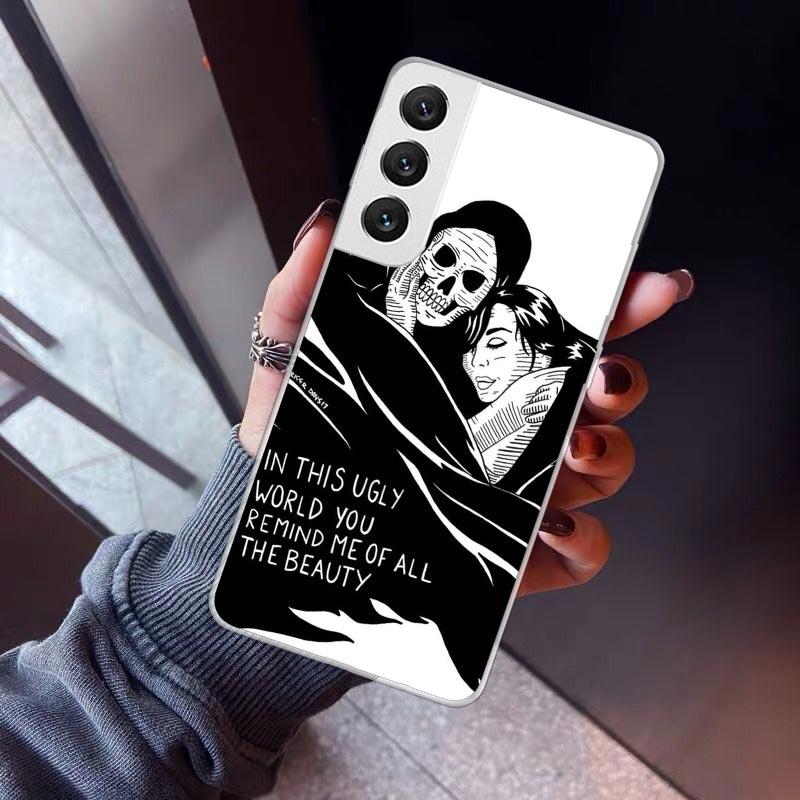 Lover Demon Skull Death Phone Case For Samsung Galaxy S26 S25 Edge S24 S23 Ultra S22 Plus S21 S20 FE Soft TPU Back Cover Funda G