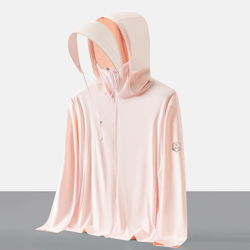 Wenhouu ice silk sunscreen clothing upf100 + women's original yarn sunscreen jacket men's fishing sunscreen clothing summer