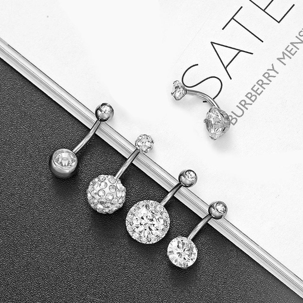 New Arrival 5pcs Navel Ring Set Zircon Navel Navel Navel Buckle Piercing Jewelry