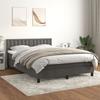 3141540 vidaXL Divan-lit Et Matelas Gris Foncé 140x190cm Velours