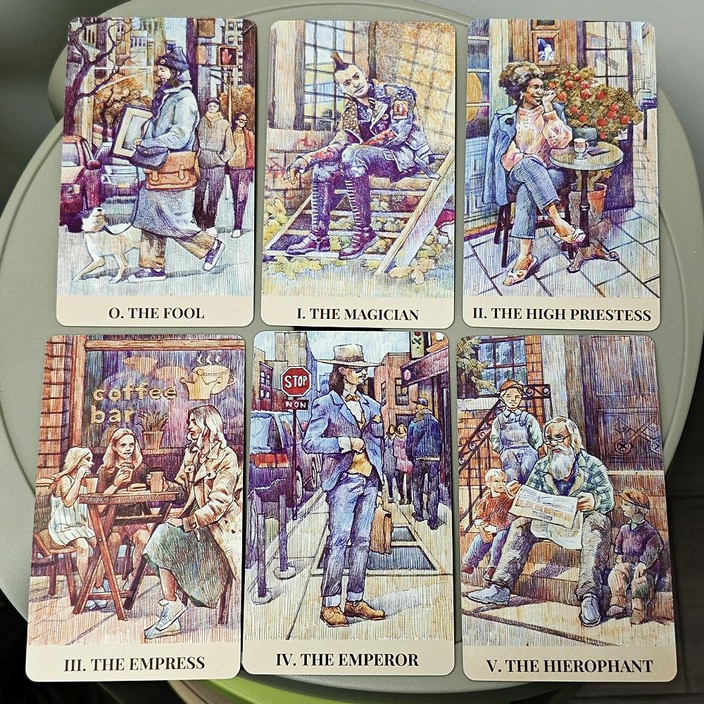 Городской лабиринт Таро, колода Таро 78 карт 12*7 см | Инди Таро, нарисованное ручкой о жизни в Нью-Йорке в начале 2000-х