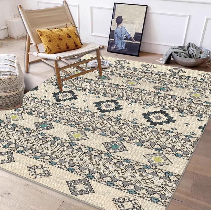 Moroccan Style Carpet: Versatile Floor Mat for Living Room, Bedroom, Coffee Table, Bedside, and Study