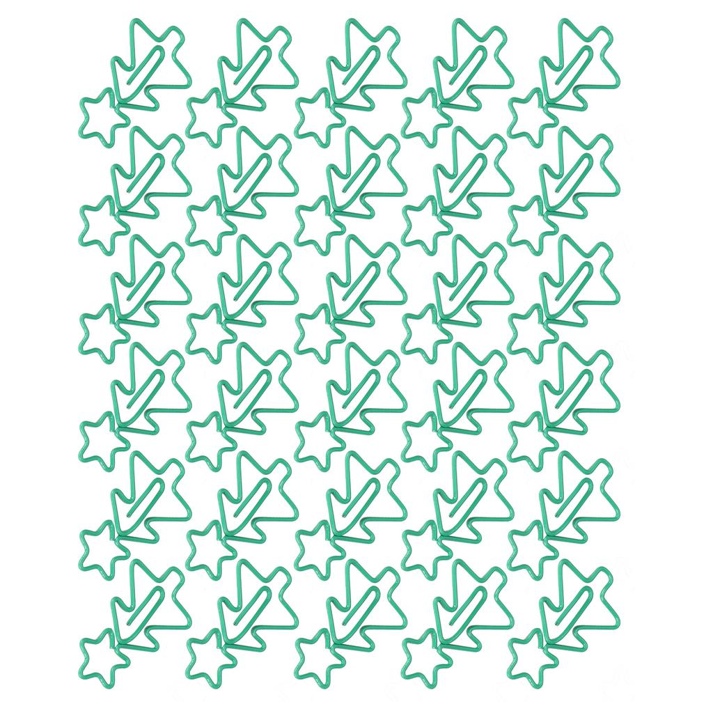 30 шт. забавных скрепок в форме пятиконечной звезды, закладки для книг, зажимы для планировщика в форме рождественской елки