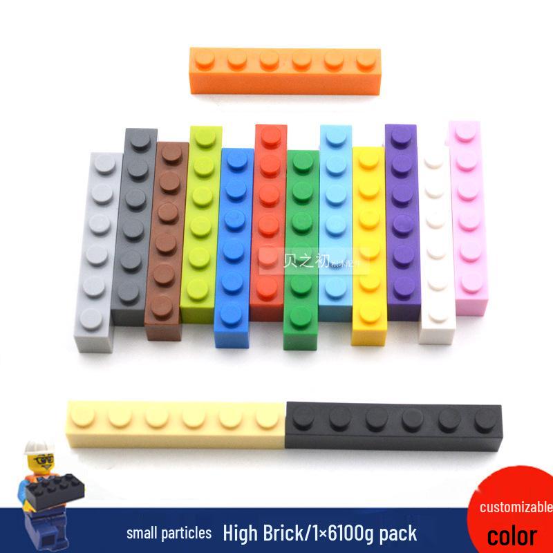 Совместимые с детьми 6-10 лет строительные блоки High-Brick, пластиковые детали 1x6, сборка из мелких деталей
