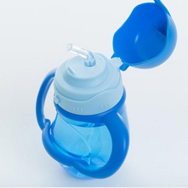 Двуручная соломенная чашка Buzz, 300 мл, с защитой от проливания, синяя, 1 шт.