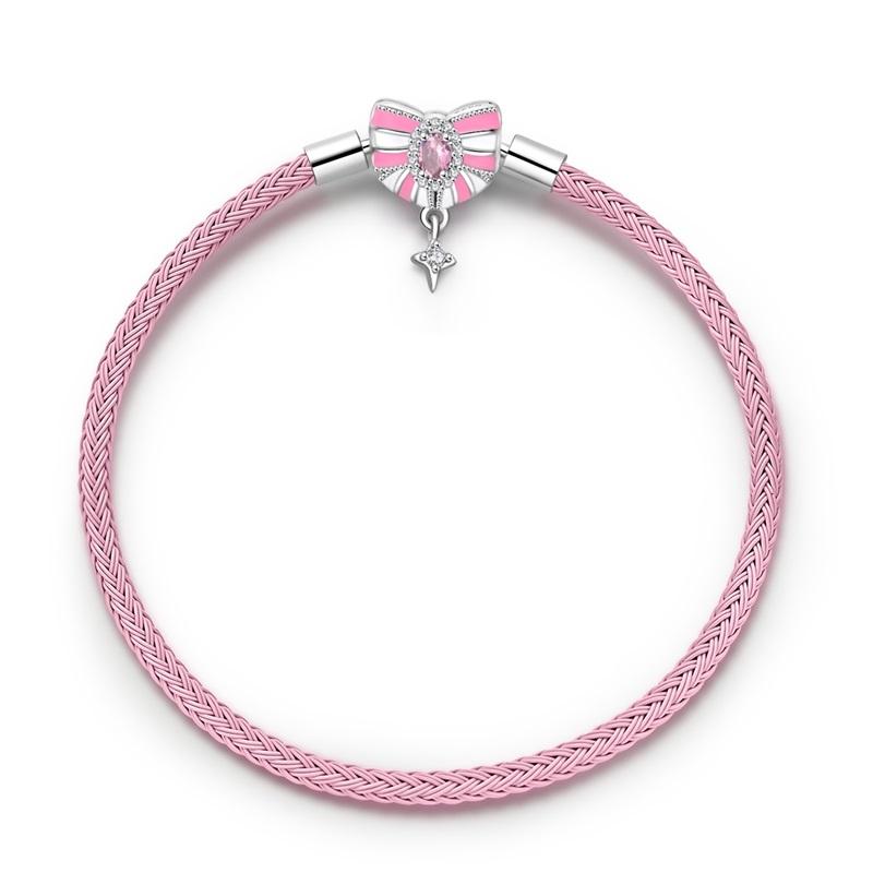 100% Серебряный Браслет Подходит для Оригинальных Бусин-Подвесок DIY Изготовление Украшений Ослепительная Цепочка с Цирконами Браслет Для Женщин
